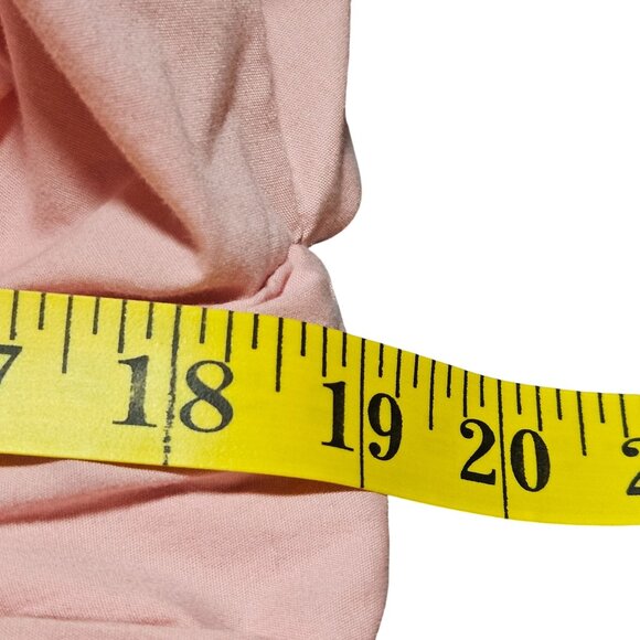 Powder Pink Puff Sleeve Square Neck Dress XL Smocked Back Cotton - Picture 5 of 15